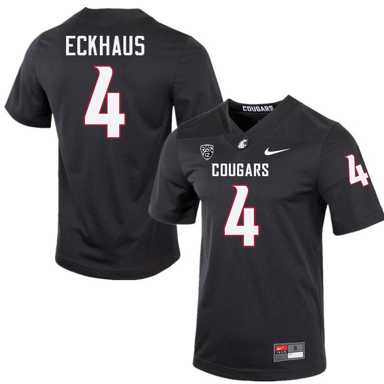 Zevi Eckhaus WSU Cougars Jersey.Washington State Cougars #4 Zevi Eckhaus Jersey Youth-Charcoal